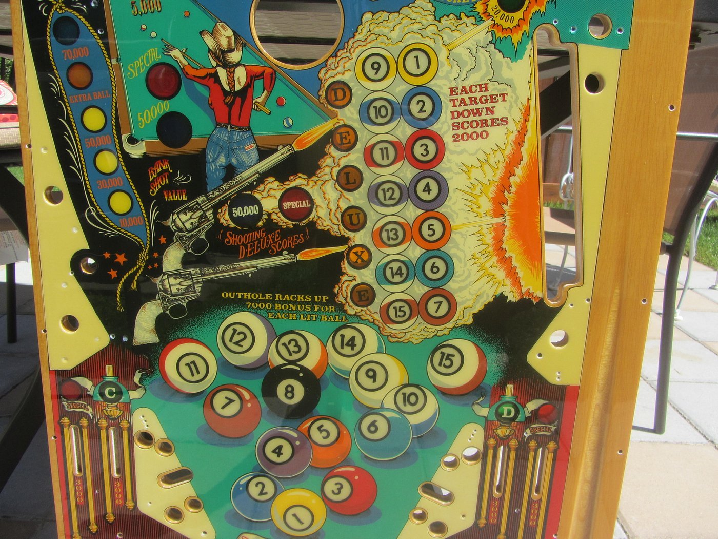 Bally Eight Ball Deluxe NOS Playfield - for sale | Pinside Market