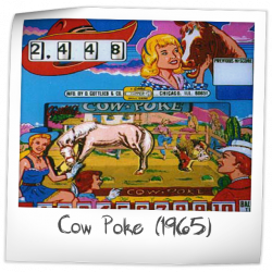 1960s Cow Poke Pinball Machine – Gold & Silver Pawn Shop