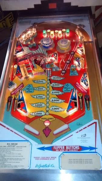 big indian pinball machine for sale