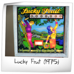 Publicity Advertising Lucky Fruit Pinball-Zaccaria-Arcade 
